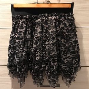 Disney Black/Gray mini ruffle skirt